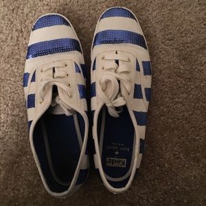 Kate Spade blue and white Keds
